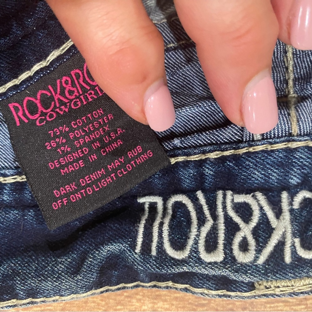 Rock & Roll Cowgirl Boyfriend Bootcut Jeans Size 27 Long - Picture 4 of 5